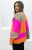Kardigan oversize Merci – niezapinany sweter damski neon-3